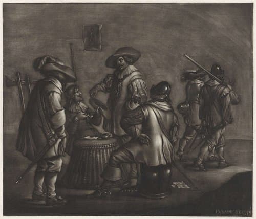 Soldaten in een herberg by anonymous