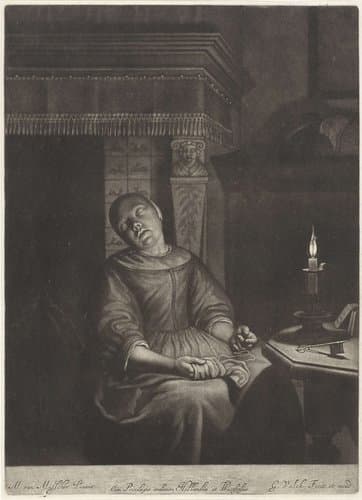 Slapende vrouw by Gerard Valck