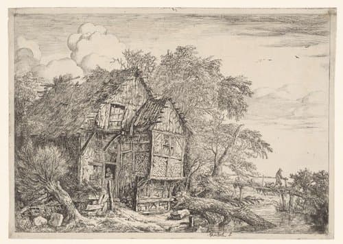 De kleine brug by Jacob Isaacksz van Ruisdael