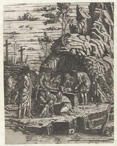 Graflegging van Christus by Andrea Mantegna