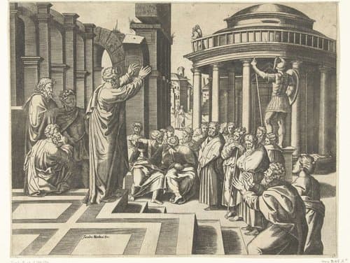Paulus predikt in Athene by anonymous