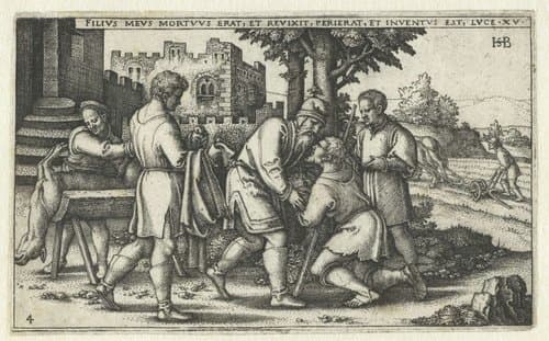 Terugkeer van de verloren zoon by Hans Sebald Beham