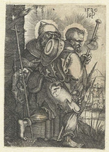 Christus en de twaalf apostelen by Hans Sebald Beham