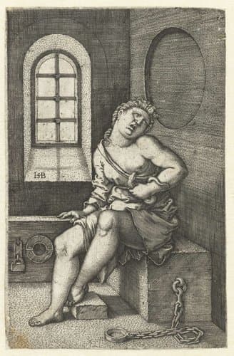 Dood van Cleopatra by Hans Sebald Beham
