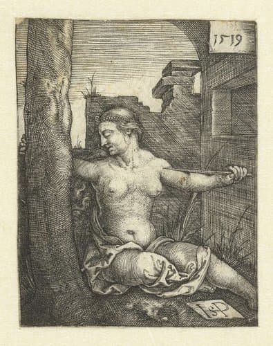 Dood van Lucretia by Hans Sebald Beham