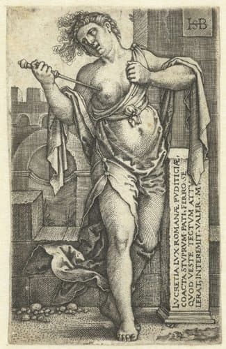 Dood van Lucretia by Hans Sebald Beham