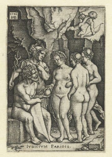 Oordeel van Paris by Hans Sebald Beham