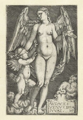 Venus en Cupido by Hans Sebald Beham