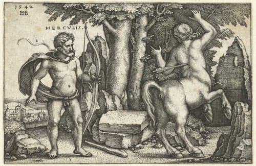 Hercules doodt Nessus by Hans Sebald Beham