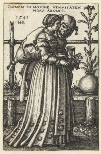 Vrouw en de Dood by Hans Sebald Beham