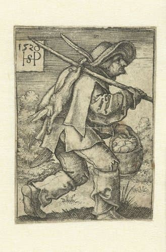 Boer op weg naar de markt by Hans Sebald Beham