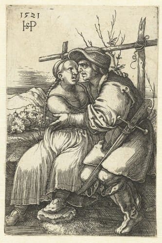 Boeren liefdespaar by Hans Sebald Beham