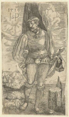 Vaandeldrager by Hans Sebald Beham