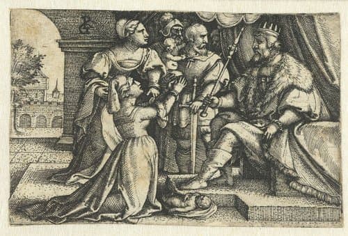 Oordeel van Salomo by Georg Pencz