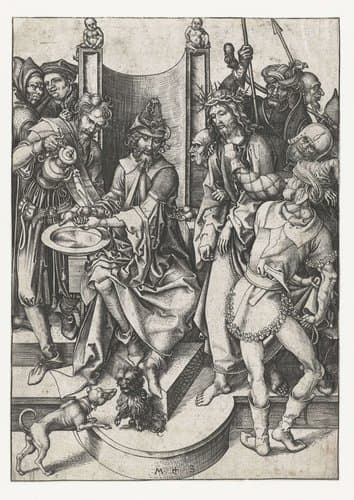 Christus voor Pilatus by Martin Schongauer