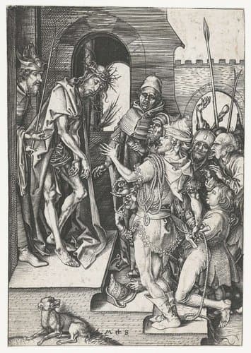 Christus aan het volk getoond (Ecce homo) by Martin Schongauer