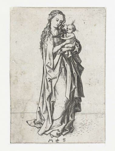 Madonna met kind by Martin Schongauer