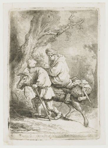 The flight into Egypt: small by Rembrandt van Rijn