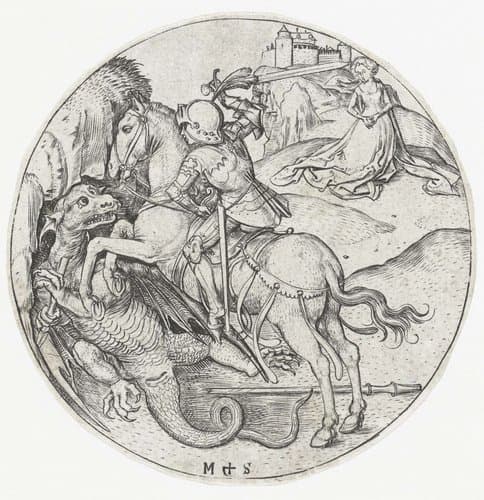 Saint George Slaying the Dragon by Martin Schongauer