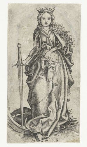Heilige Catharina van Alexandrië by Martin Schongauer