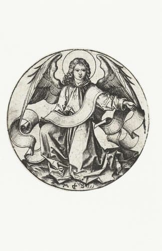 Engel van evangelist Matteüs by Martin Schongauer