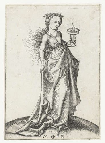 De tweede wijze maagd by Martin Schongauer