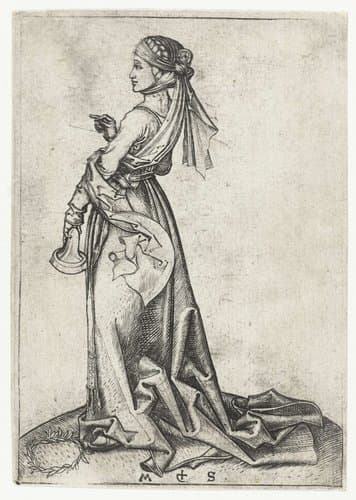 De eerste dwaze maagd by Martin Schongauer