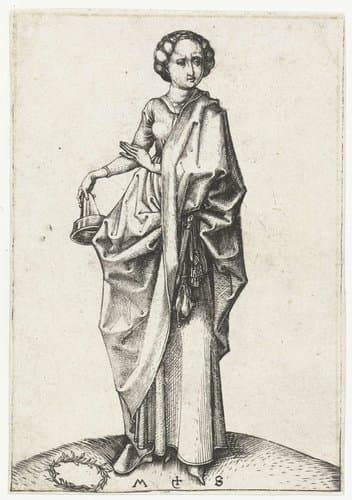 De vierde dwaze maagd by Martin Schongauer