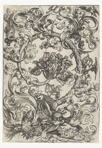 Vine Ornament with Birds by Martin Schongauer