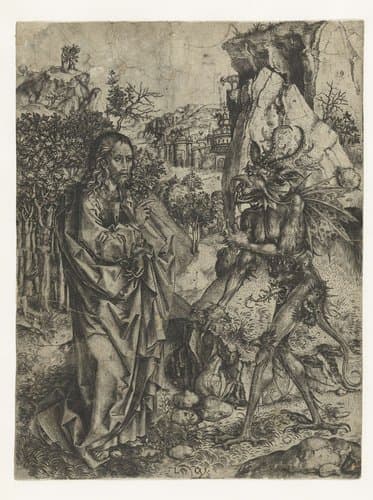 De verzoeking van Christus by Monogrammist LCZ