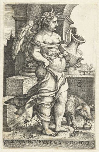 Gulzigheid (Gula) by Georg Pencz