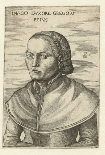 Portret van de vrouw van Georg Pencz by anonymous