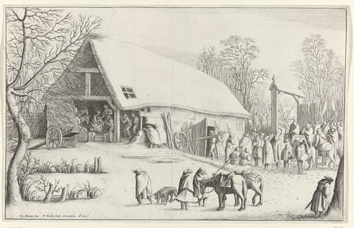 Aanbidding der koningen by Wenceslaus Hollar