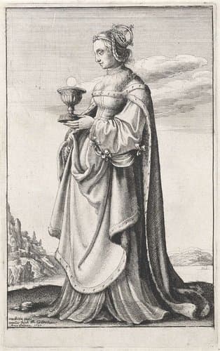 H. Barbara by Wenceslaus Hollar