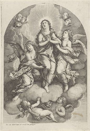 Hemelvaart van Maria by Wenceslaus Hollar