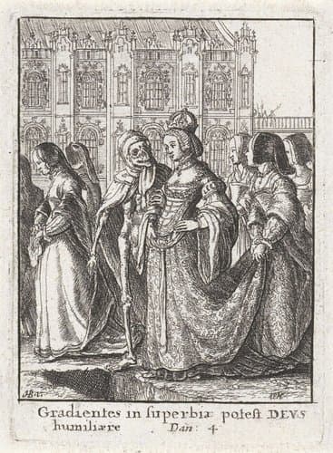 De keizerin en de Dood by Wenceslaus Hollar