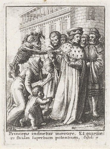 De hertog en de Dood by Wenceslaus Hollar