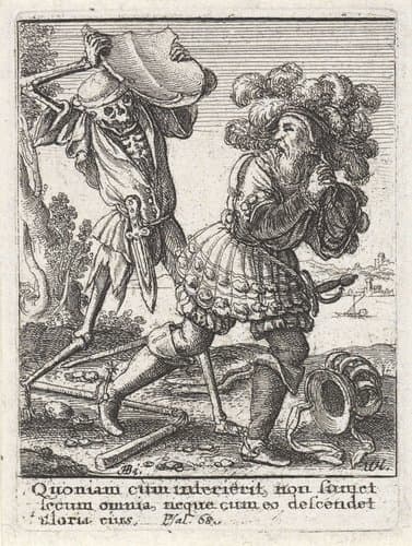 De graaf en de Dood by Wenceslaus Hollar