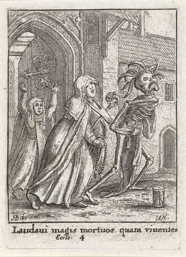 De abdis en de Dood by Wenceslaus Hollar