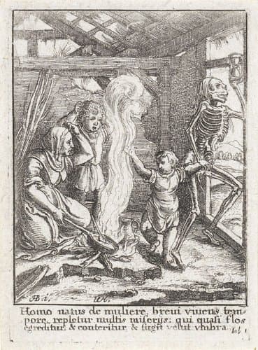 Het kind en de Dood by Wenceslaus Hollar