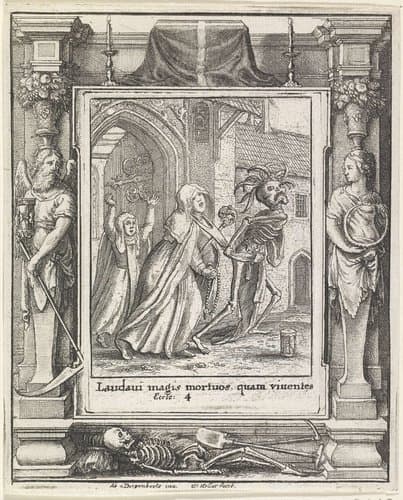 De abdis en de Dood by Wenceslaus Hollar