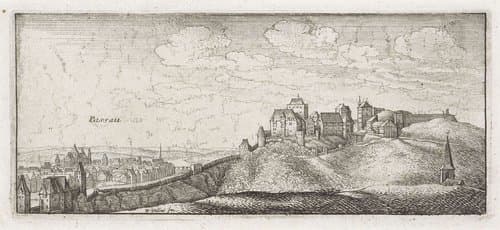 Landschap met gezicht op Passau by Wenceslaus Hollar