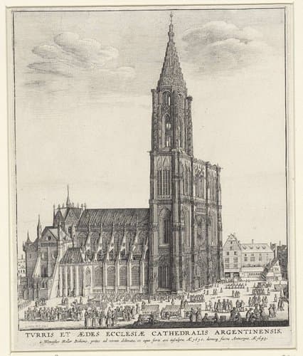 Kathedraal van Straatsburg by Wenceslaus Hollar