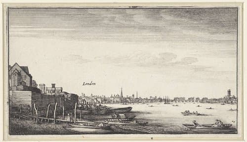 Londen gezien over de Theems vanuit Milford Stairs by Wenceslaus Hollar