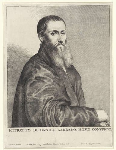 Portret van Daniel Barbaro by Wenceslaus Hollar