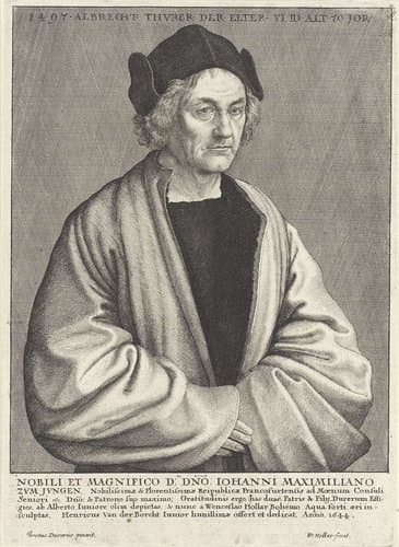 Portret van Albrecht Dürer I by Wenceslaus Hollar