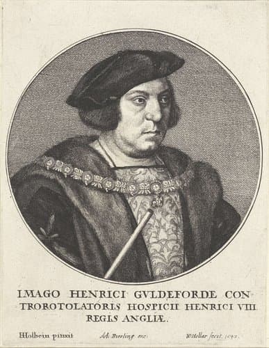 Portret van Sir Henry Guildford by Wenceslaus Hollar