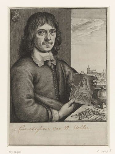 Portretten van kunstenaars by Wenceslaus Hollar