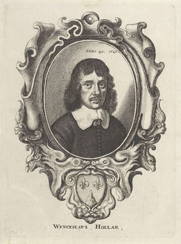 Zelfportret van Wenzel Hollar by Wenceslaus Hollar