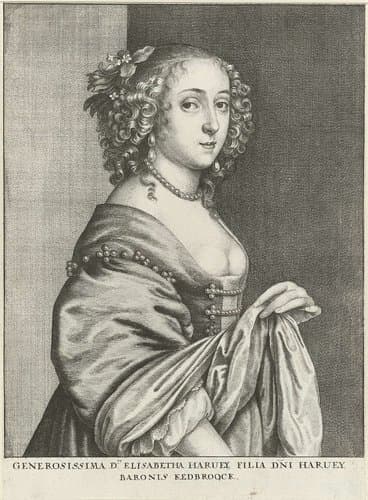 Portret van Lady Elisabeth Hervey by Wenceslaus Hollar